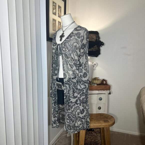 Y2k Kathie Lee Sheer Cardigan - Picture 2 of 4